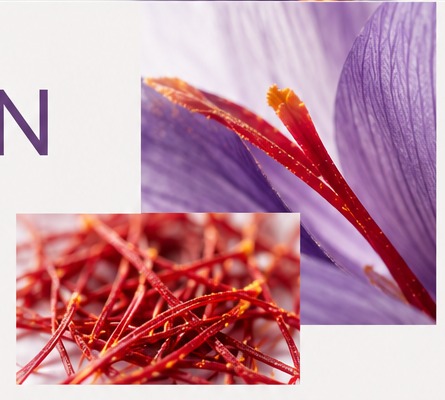 Crocus sativus botanical detail reference